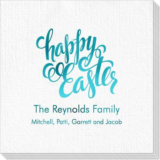 Calligraphy Happy Easter Deville Napkins